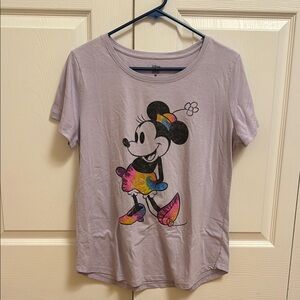Disney Lavender Purple Minnie Mouse Tie Dye Short Sleeve T-Shirt